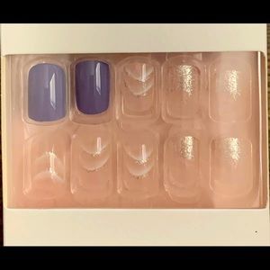 Purple glitter PRESS on nails